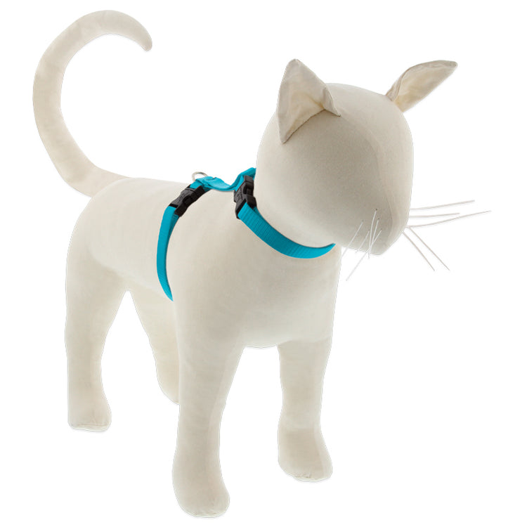 ½” Solids Aqua Cat H-Style harness