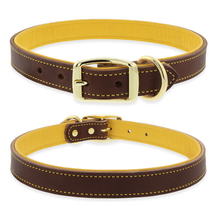 1" wide Leather Dog Collar in the Deer Ridge Collection by Weaver.