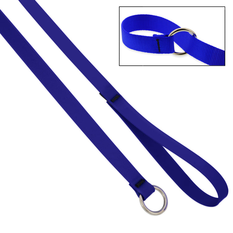 ¾” Waterproof True Blue Slip lead that in coated BioThane® webbing
