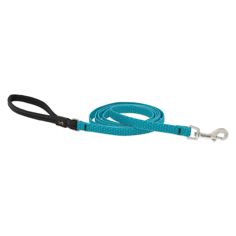½” Eco Tropical Sea four-foot leash medium cyan with spots of pale turquoise and border