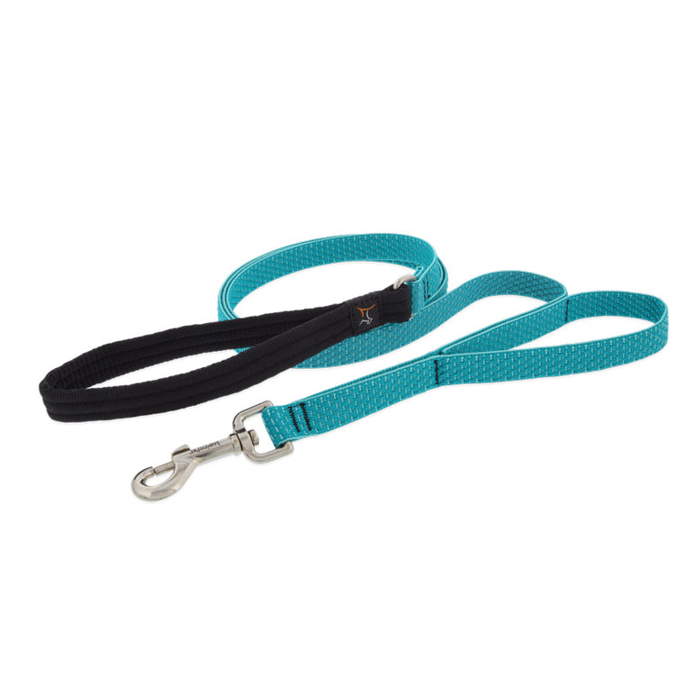 Double Handled Dog Leash from LupinePet in 3/4in width & 4ft length and Tropical Sea Color