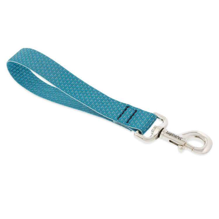1" wide short training tab leash with a swivel snap in the Tropical Sea color.