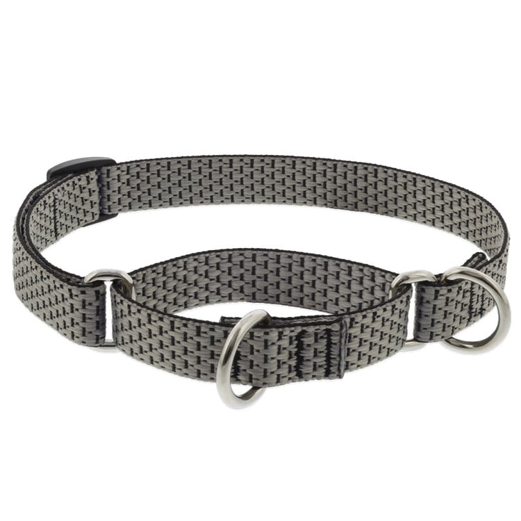 ¾” Eco Granite martingale collar primary color granite gray with spots and border are black
