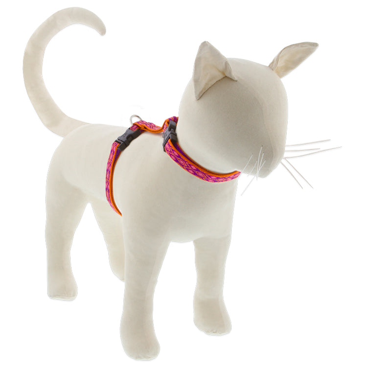 H-Style Cat Harness from LupinePet in 1/2in width & 12in-20in Girth Size - Alpen Glow Design
