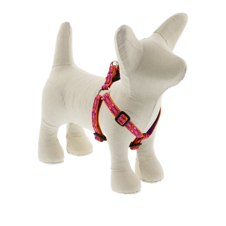 Step-In Dog Harness from LupinePet in 1/2in width & 10in-13in Girth Size - Alpen Glow Design