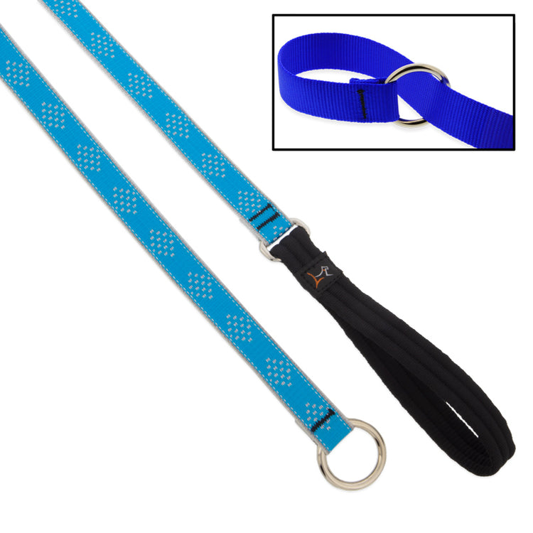 Slip Lead All-In-One Dog Leash & Collar from LupinePet in 3/4in width and the Blue Diamond Design