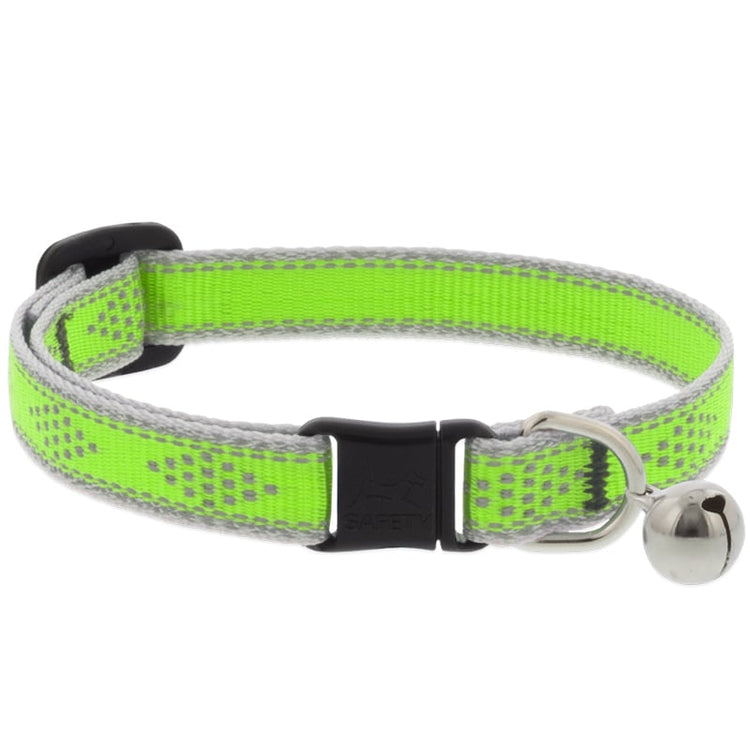 New LupinePet HIghLights Reflective Cat Collar featuring a safety breakaway buckle and bell