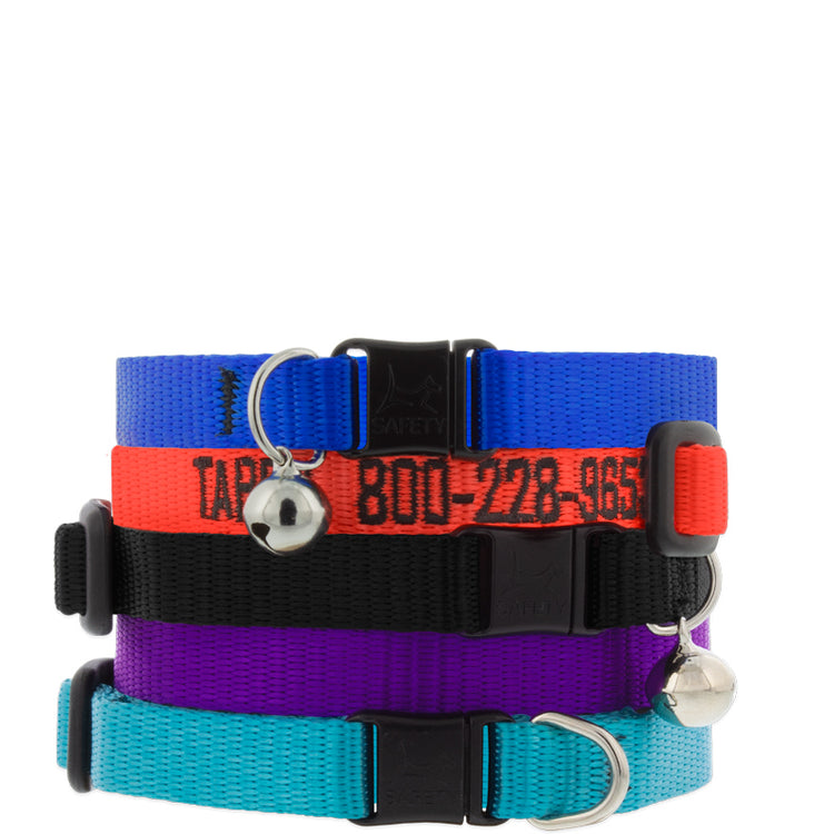 Safety Breakaway Cat Collars from LupinePet in Basic Solid Colors