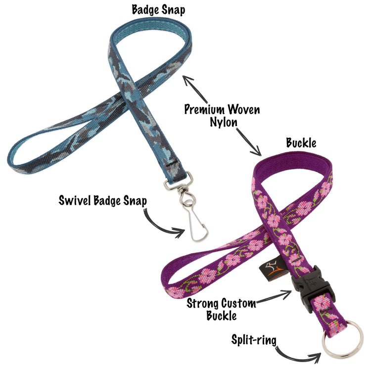 LupinePet lanyards available assorted popular designs. 