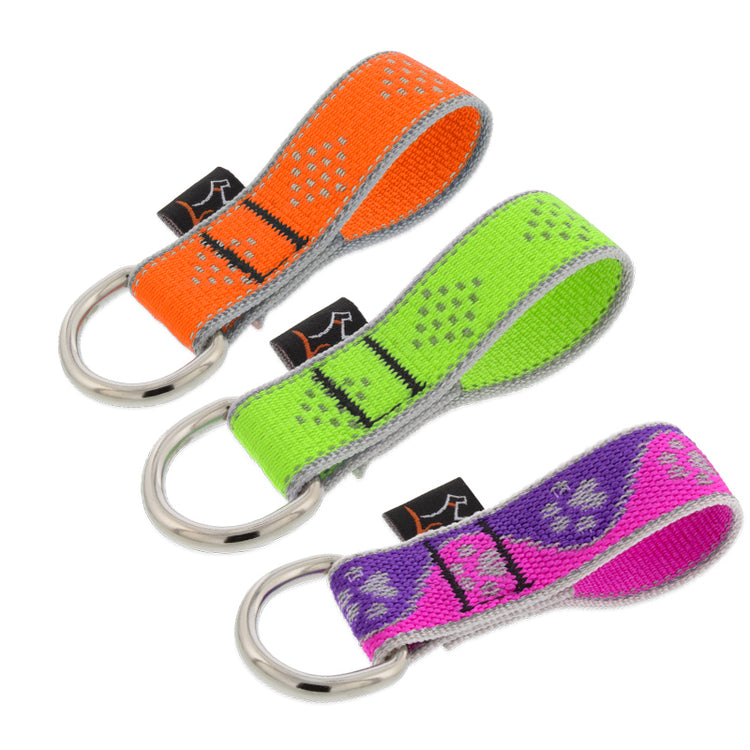 Assorted Reflective colors and design Collar Buddy for dog tags by LupinePet.