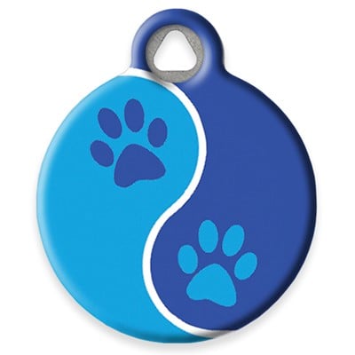 Pet ID Tag from LupinePet by Dog Tag Art - Blue Paws Design