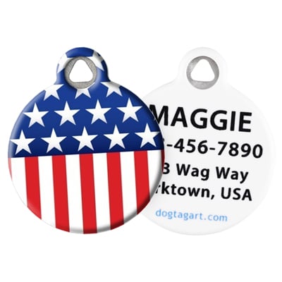 Front and Back of Dog Tag Art Pet ID Tag