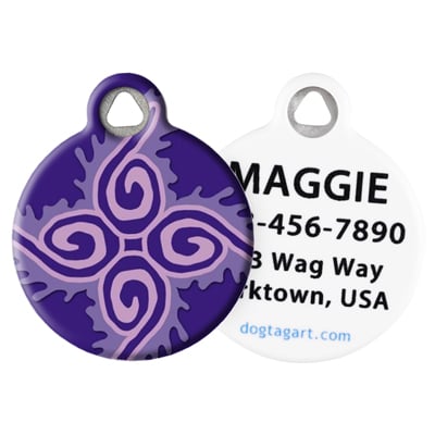 Front and Back of Dog Tag Art Pet ID Tag