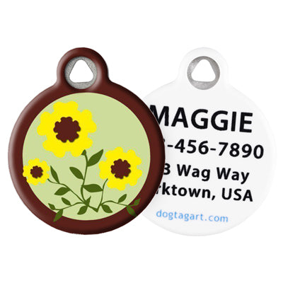 Front and Back of Dog Tag Art Pet ID Tag