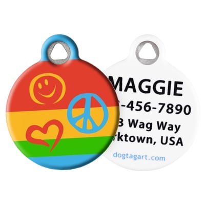 Front and Back of Dog Tag Art Pet ID Tag