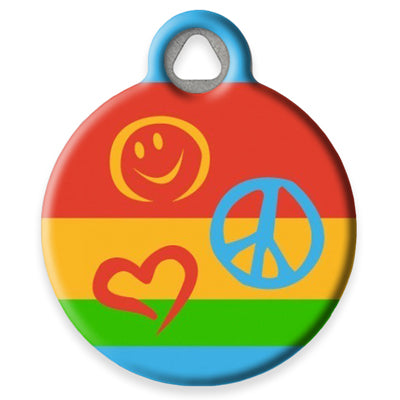Pet ID Tag from LupinePet by Dog Tag Art - Peace Pup Design