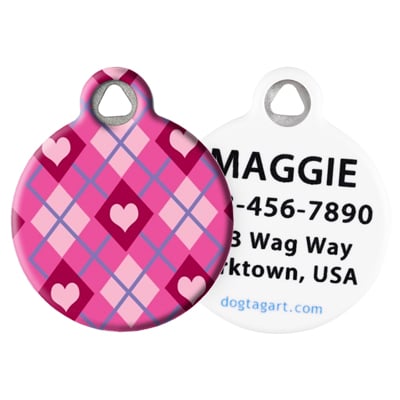 Front and Back of Dog Tag Art Pet ID Tag