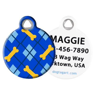 Front and Back of Dog Tag Art Pet ID Tag
