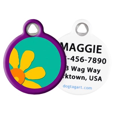 Front and Back of Dog Tag Art Pet ID Tag