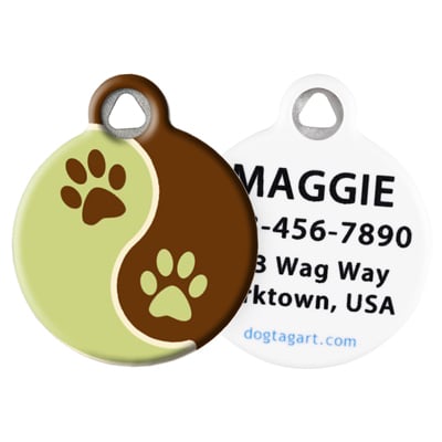 Front and Back of Dog Tag Art Pet ID Tag