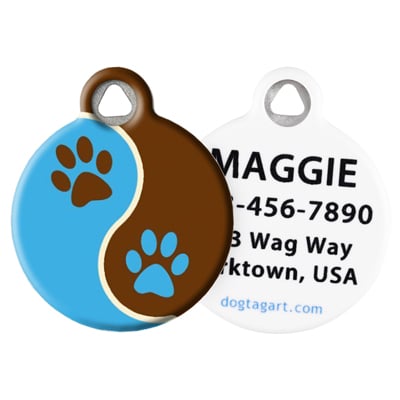 Front and Back of Dog Tag Art Pet ID Tag