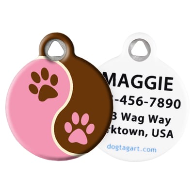 Front and Back of Dog Tag Art Pet ID Tag