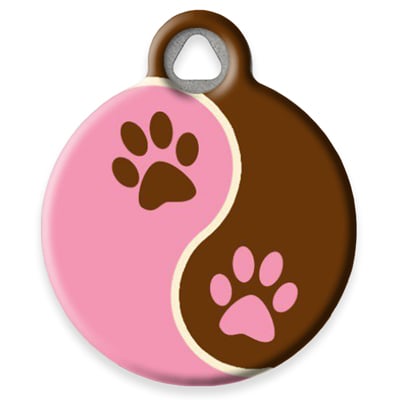 Pet ID Tag from LupinePet by Dog Tag Art - Tickled Pink Design
