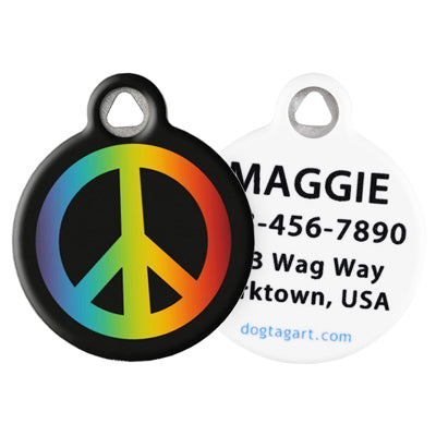 Front and Back of Dog Tag Art Pet ID Tag