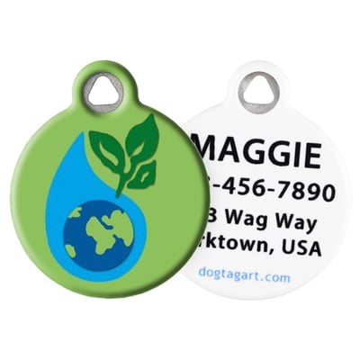 Front and Back of Dog Tag Art Pet ID Tag