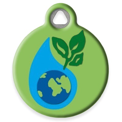 Pet ID Tag from LupinePet by Dog Tag Art - Earth Day Design