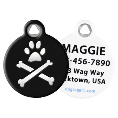 Front and Back of Dog Tag Art Pet ID Tag