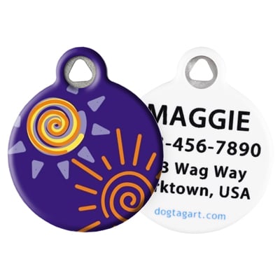 Front and Back of Dog Tag Art Pet ID Tag