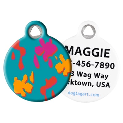 Front and Back of Dog Tag Art Pet ID Tag
