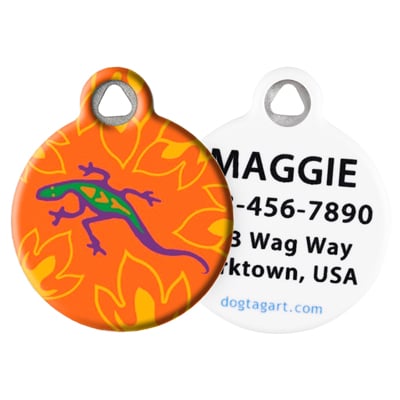 Front and Back of Dog Tag Art Pet ID Tag