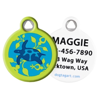 Front and Back of Dog Tag Art Pet ID Tag