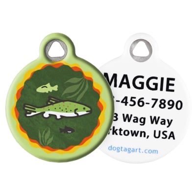 Front and Back of Dog Tag Art Pet ID Tag