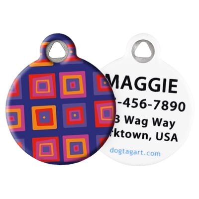 Front and Back of Dog Tag Art Pet ID Tag
