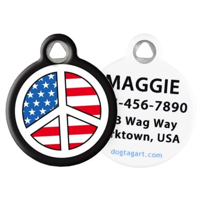 Front and Back of Dog Tag Art Pet ID Tag
