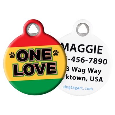 Front and Back of Dog Tag Art Pet ID Tag