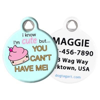 Front and Back of Dog Tag Art Pet ID Tag