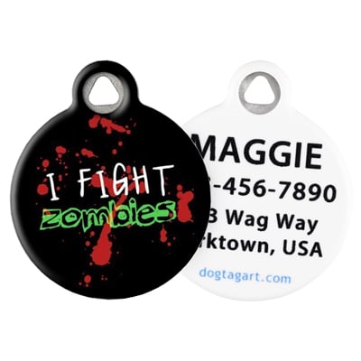 Front and Back of Dog Tag Art Pet ID Tag