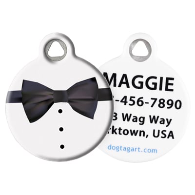 Front and Back of Dog Tag Art Pet ID Tag