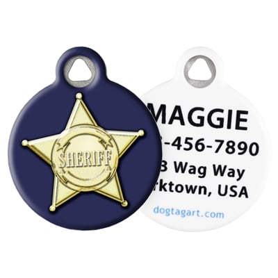 Front and Back of Dog Tag Art Pet ID Tag