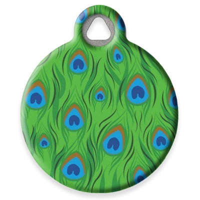 Pet ID Tag from LupinePet by Dog Tag Art - Tail Feathers Design