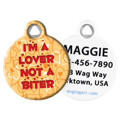 Front and Back of Dog Tag Art Pet ID Tag