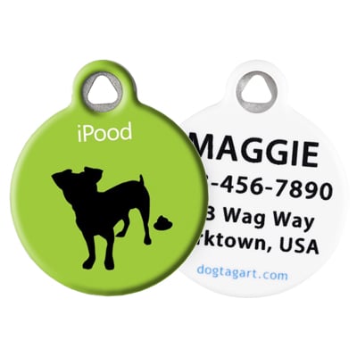 Front and Back of Dog Tag Art Pet ID Tag