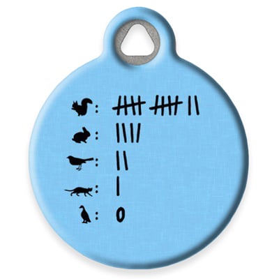 Pet ID Tag from LupinePet by Dog Tag Art - Kill Count Design