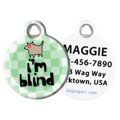 Front and Back of Dog Tag Art Pet ID Tag