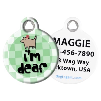 Front and Back of Dog Tag Art Pet ID Tag