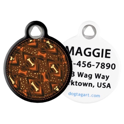 Front and Back of Dog Tag Art Pet ID Tag